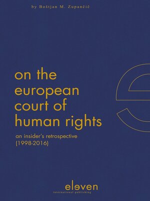 cover image of On the European Court of Human Rights